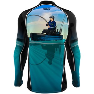 Camiseta De Pesca FPS 50+ Caiaqueiro - Mar Negro