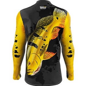Camiseta De Pesca FPS 50+ Tucunaré Amarelo - Mar Negro