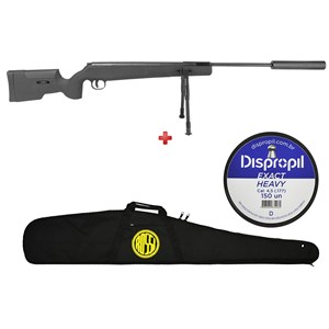 Carabina de Pressão Fixxar GP Sniper 1250 4.5mm + Capa Rossi + Chumbo Dispropil 4.5mm