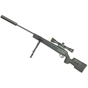 Carabina de Pressão Fixxar GP Sniper 1250 4.5mm + Luneta Gold Crow 4x32 + Capa Rossi + Chumbo 4.5mm